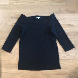 James Perse scoop neck black T
